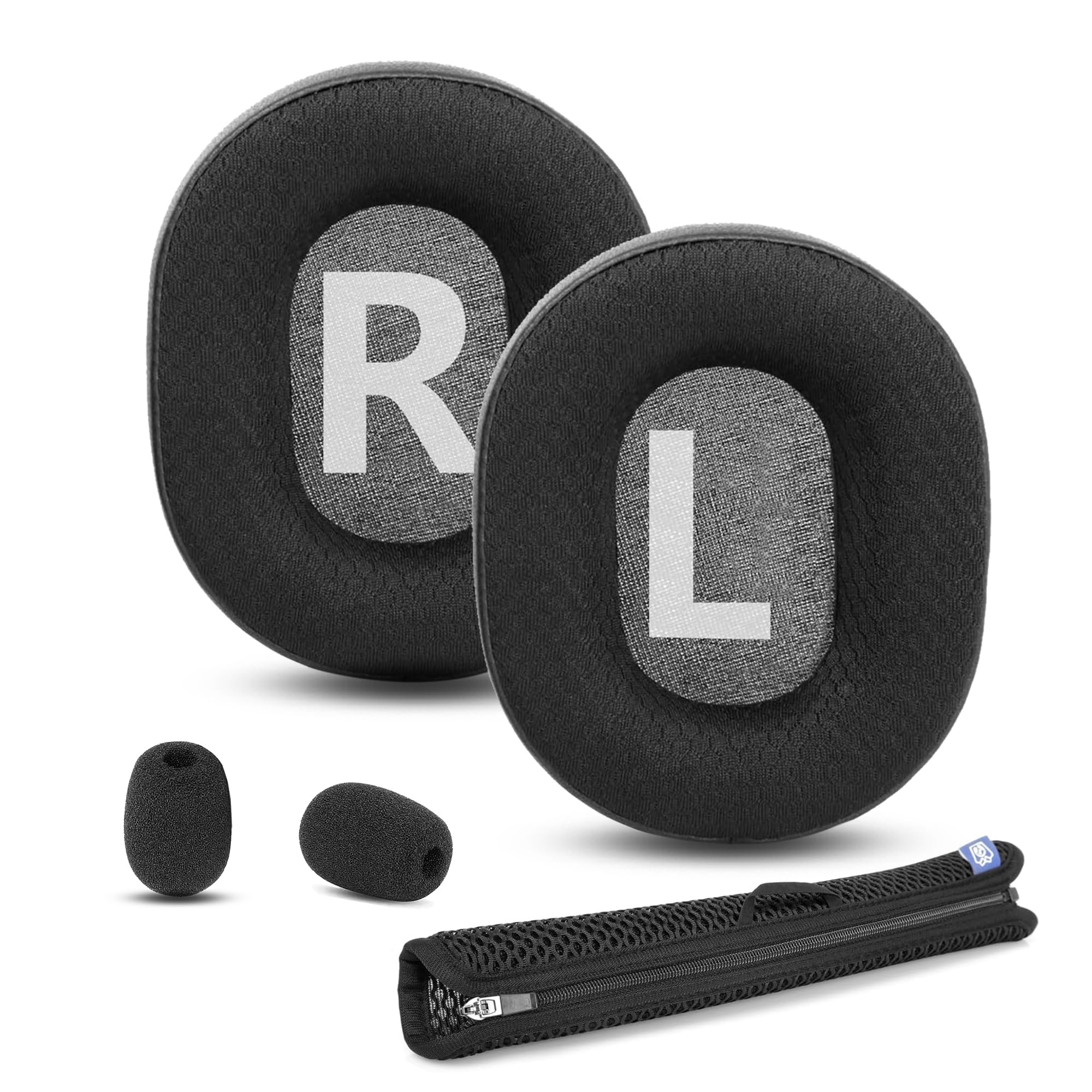 Cloud III Ear pads and Headband Cover Replacements Compatible with Cloud Alpha, Cloud III,Cloud II, Cloud Alpha S Gaming Headsets Earpads Cushion(Breathable Fabric/High Density Foam)