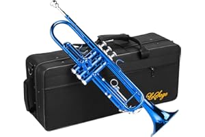 LeSage Blue Trumpet for Students - Standard with Case, 7C Mouthpiece, Valve Oil & Cleaning Kit