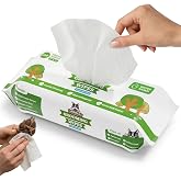 Pogi's Dog Grooming Wipes for Paws &amp; Butt, Fragrance Free, 100 Wipes | Thick, textured pet wipes for cleaning and deodorizing between baths. Hypoallergenic, with aloe and vitamin E