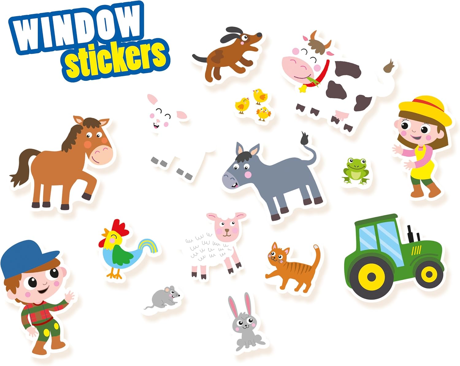 SES Creative 14271 Window Stickers Farm, Mixed, Normal - Image 3
