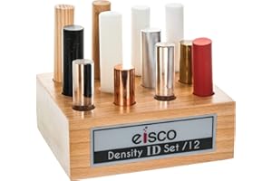 Eisco Labs Density Identification Cylinder Set of 12 with Wooden Holder