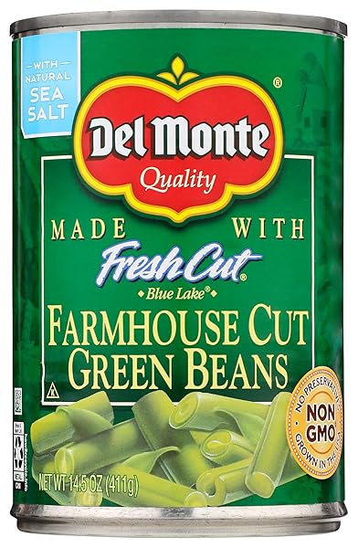 DEL MONTE BLUE LAKE FARMHOUSE CUT GREEN BEANS CAN, 14.5 OZ