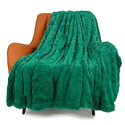TOONOW Faux Fur Luxury Throw Blanket,Double Side