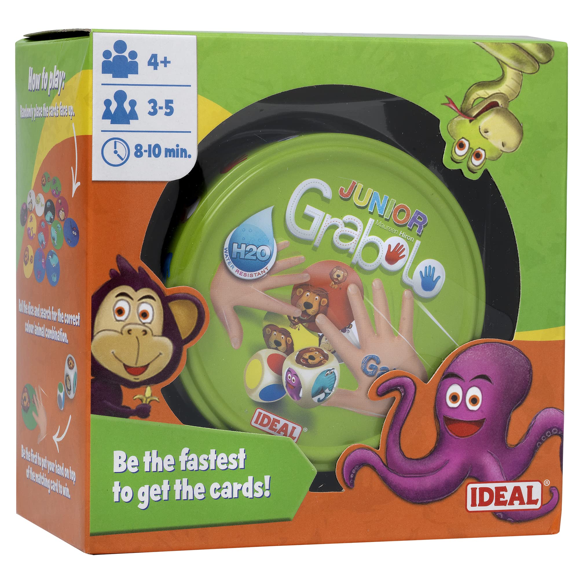 Ideal | Grabolo Junior: the fast paced matching card game | Card Games | Travel Games | For 3-5 players | Ages 4+