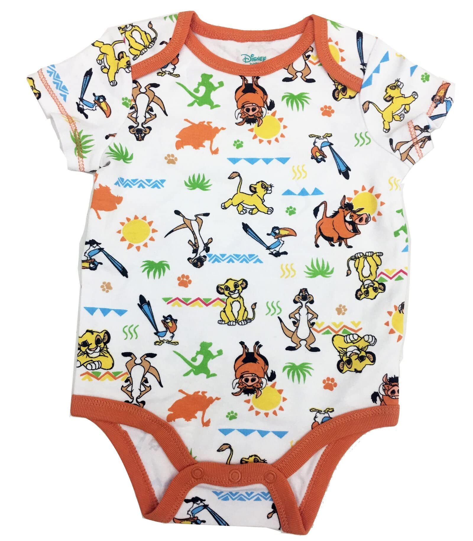 Disney Baby 5 Pack Bodysuits Newborn to Infant Sizes (Newborn - 24 Months)