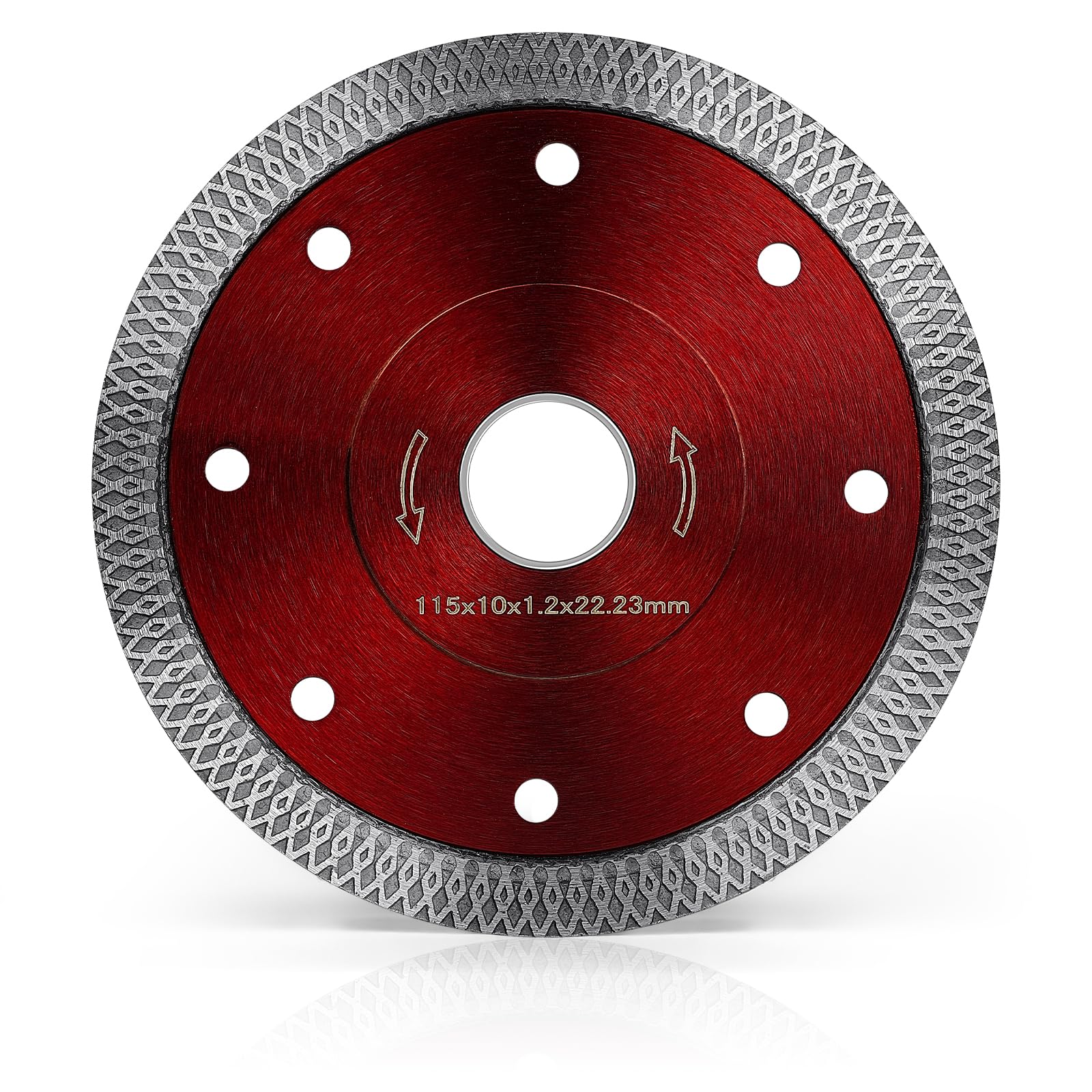 flintronic 115mm Diamond Cutting Discs for Angle Grinder, Super Thin Diamond Saw Blade, Clean Cut on Porcelain, Tiles, Granite, Marble, Stones, Bricks & Ceramics, Wet Cutting, 4.5"