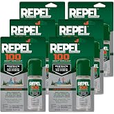 Repel 100 Mosquito &amp; Insect Repellent 1 Oz, 98% DEET, 6 Pack | Repels Mosquitoes, Ticks, Gnats, Biting Flies, Chiggers &amp; Fleas, Lasts Up To 10 Hours, Compact Bug Spray For Outdoor Travel