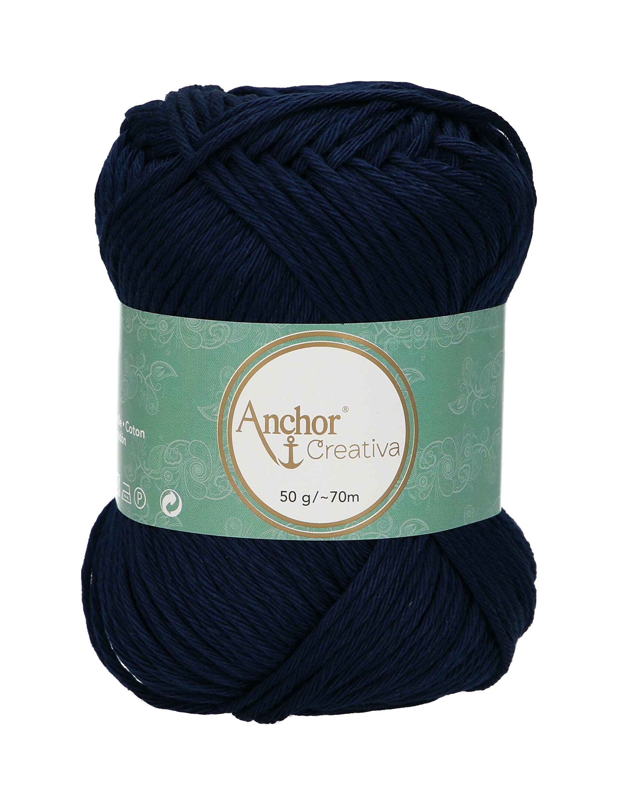 Anchor Crochet Yarn, 100% Cotton, 124, Stärke 8, 70m