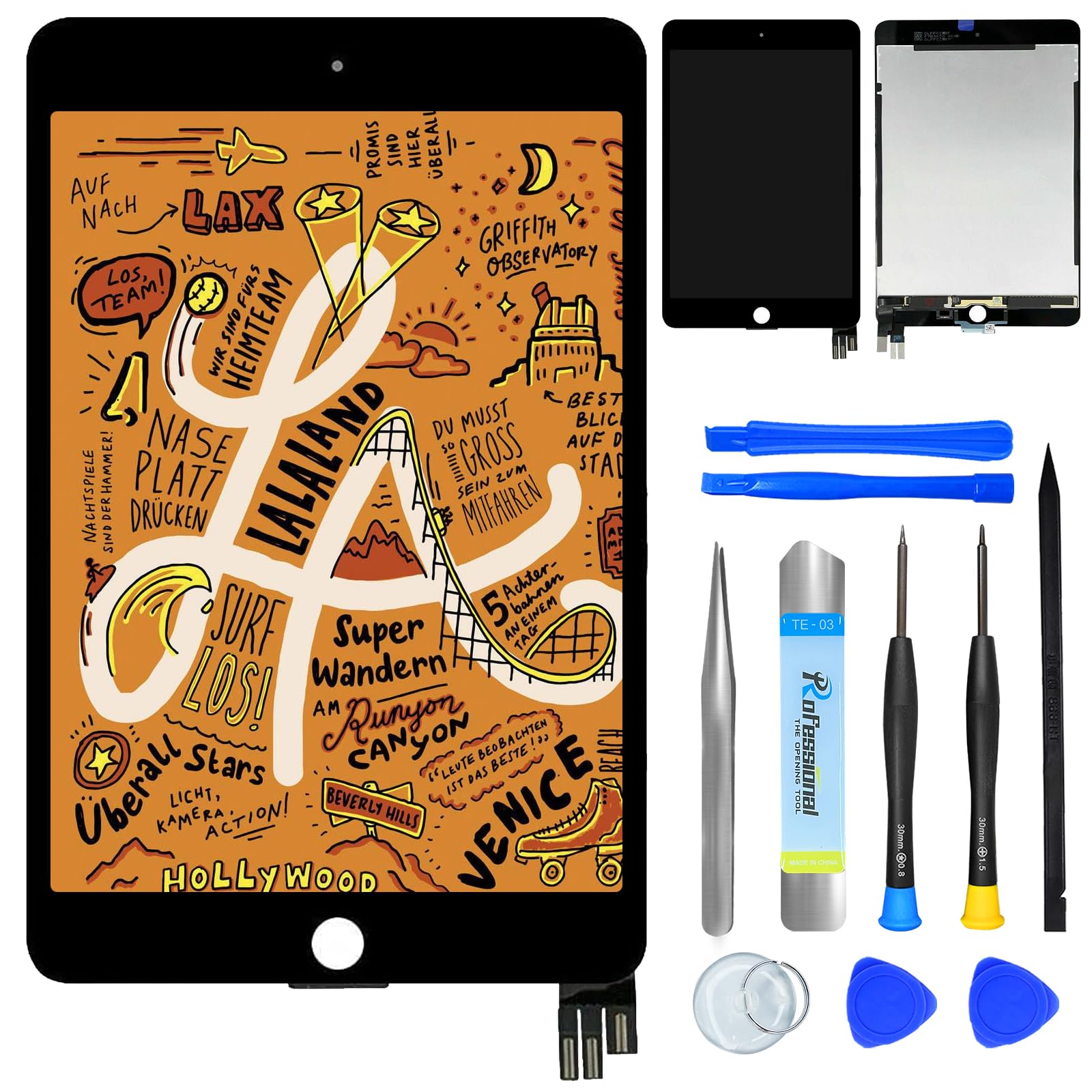 NB+ Touch Screen LCD iPad Mini 5 Replacement For Apple iPad Mini 2019 7.9" 5th Generation LCD Display Unit Digitizer Front Glass Panel with Tools (Black)