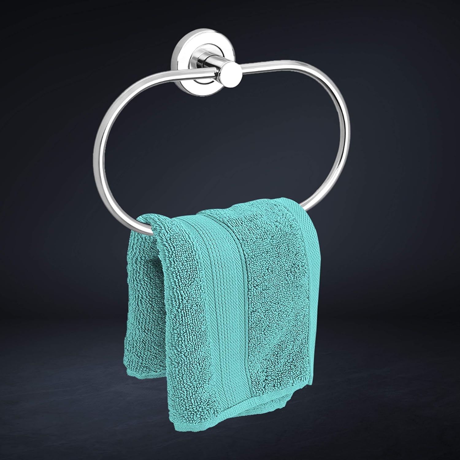 Plantex High Grade Stainless Steel Towel Ring for Bathroom/Wash Basin