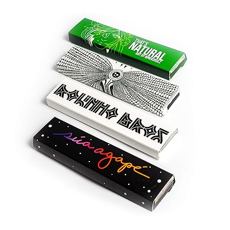 Artist Papes Pachamama Rolling Papers - 4X 33 King Size Slim Zigarettenpapier für Sammler und Connoisseure - Limitierte Editi