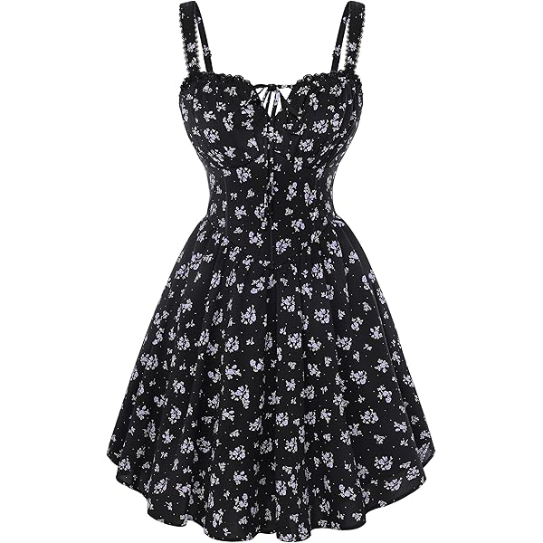 black floral graduation dress Black Lace Flowers Knee Length Cap Sleeves Homecoming Dress, Unique  Graduation Dress UQ2121 main image 1