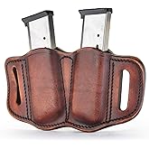 1791 Gunleather Mag Holster 2.1 - Double Mag Pouch for Single Stack Magazines, OWB Magazine Pouch for Belts