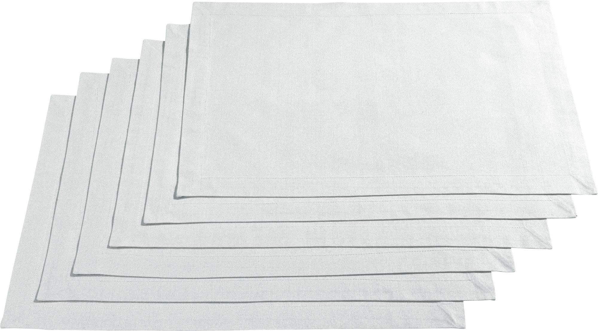 REDBEST 6-Pack Table mats White Size 30x45 cm