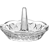 Barski Glass Ring Holder Designed Crystal - 3.25" height - Made in Europe