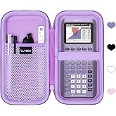 Hard Case Compatible with Texas Instruments TI-84 Plus CE/TI-84 Plus/TI-84 Evo/TI-Nspire CX II CAS/TI-Nspire CX II/TI-83 Plus/TI-85 /TI-86 /TI30xs /TI36X Pro/TI 34 Color Graphing Calculator (Purple)