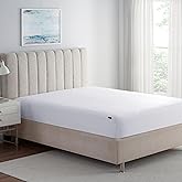 Serta Power Guard Mattress Encasement, 39" x 80", Quiet, Breathable and Waterproof Mattress Protector with Zipper, 18" Elastic Deep Pocket for Secure Fit, Twin XL Mattress Pad, White