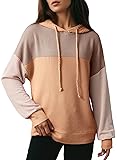 Dokotoo Womens Hoodies Color Block Oversized