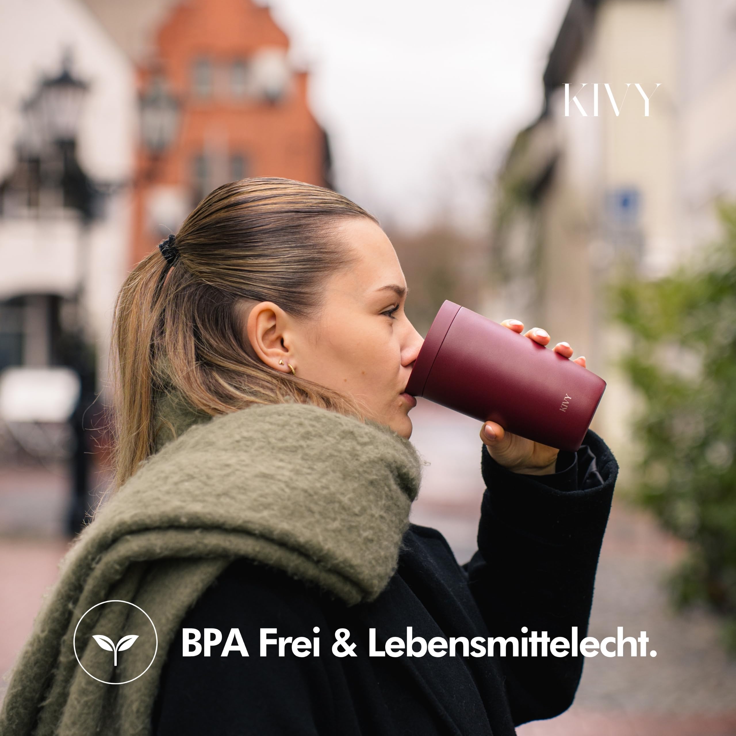 KIVY Thermobecher 350 ml - 6h Heiß | 24h Kalt - Spülmaschinenfest -BPA-Frei 8