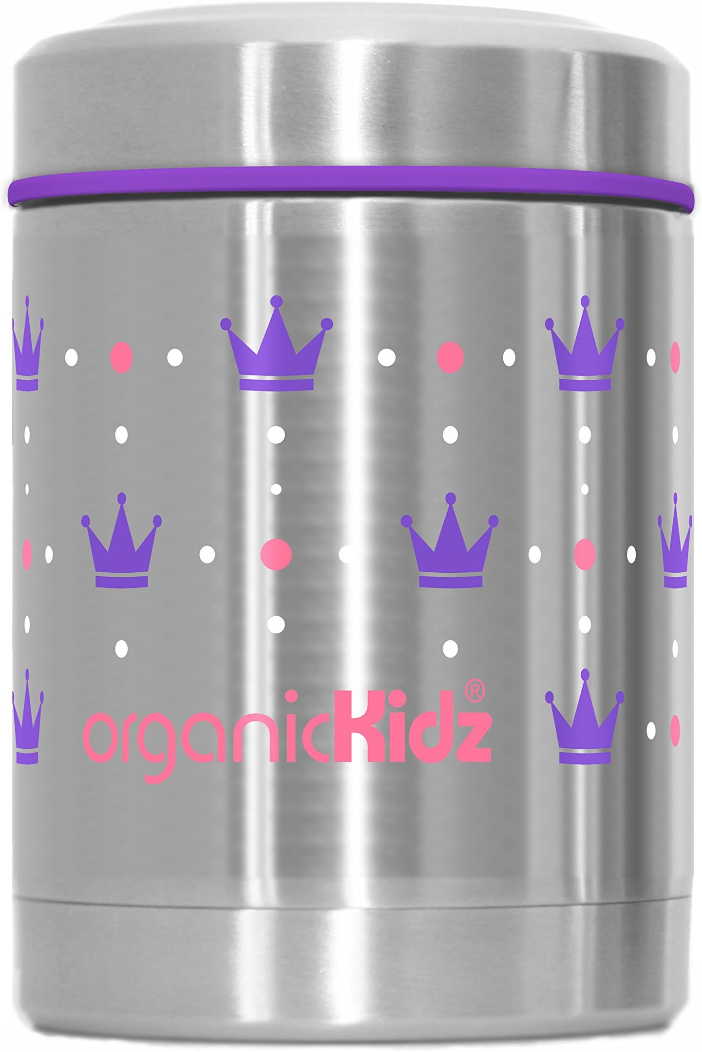 organicKidz Stainless Steel Thermal Food Container, Posh