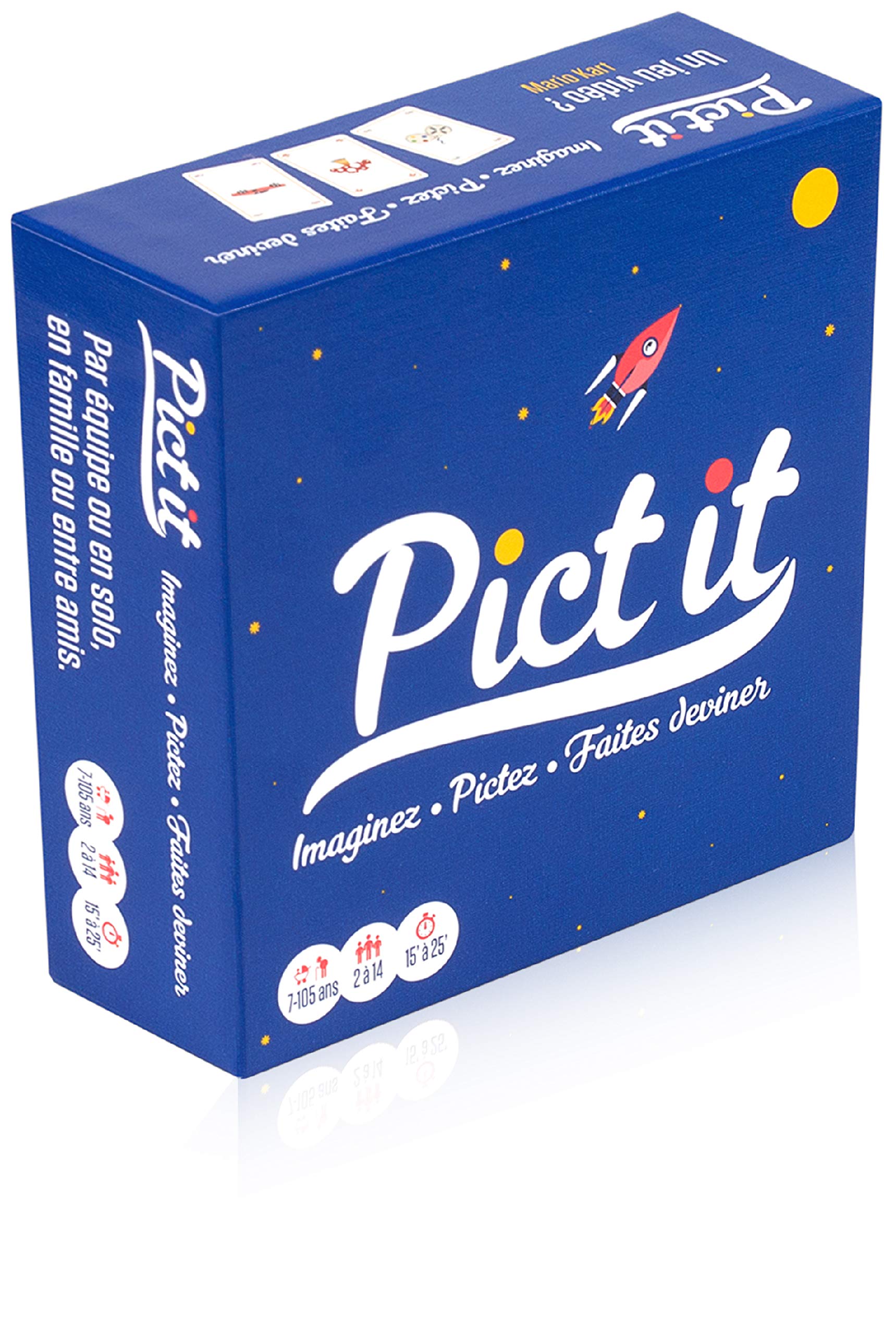 TOLLSmachines' 130008451 Pict It-Party Game-Imagine, Pictez, Make Guess, Blue