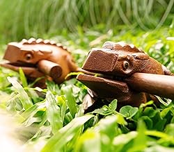 BSIRI 5" Wooden Frog Rasp - Musical instruments of