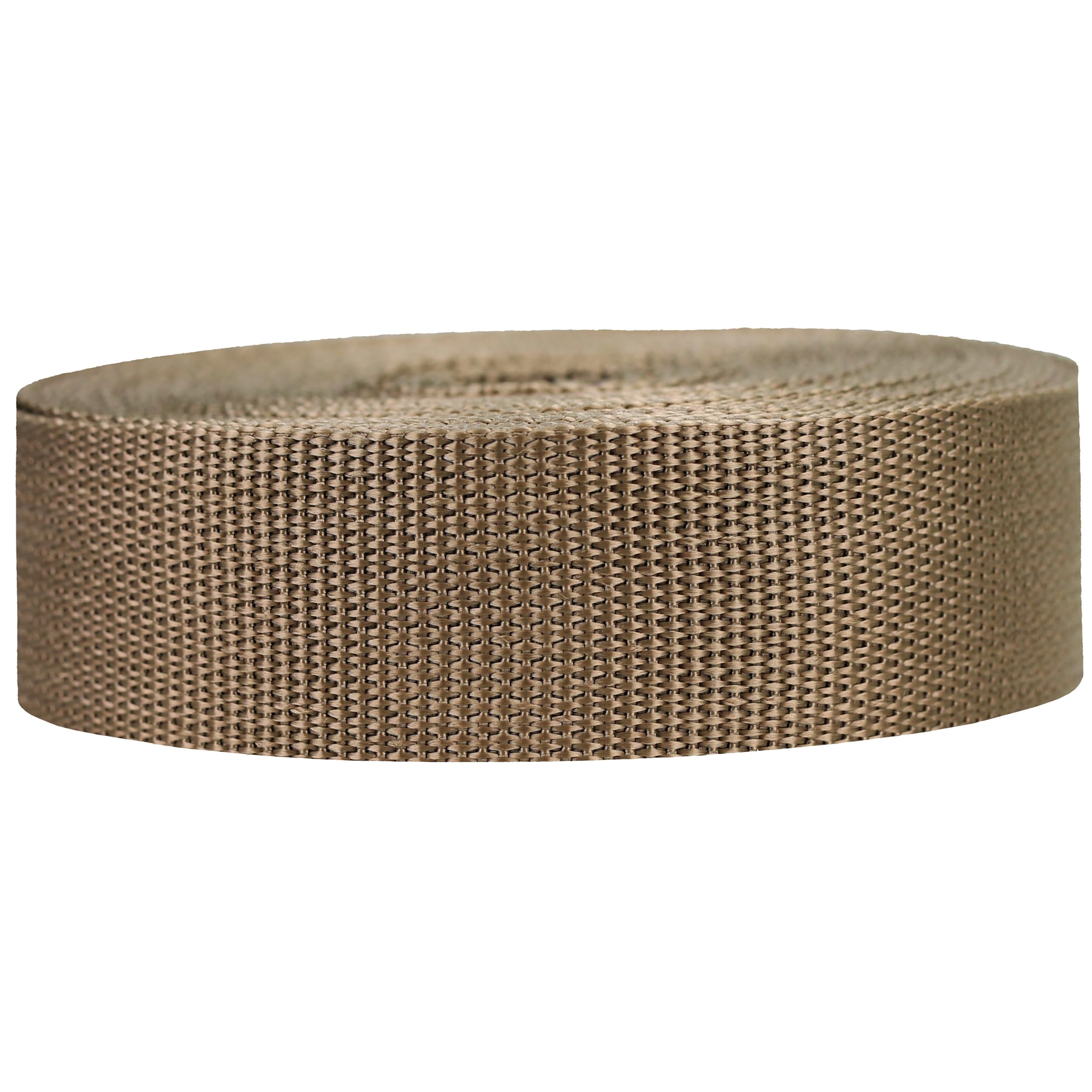 Strapworks Lightweight Polypropylene Webbing - Poly Strapping for Outdoor DIY Gear Repair, Pet Collars, Crafts – 1.5 Inch x 10 Yards - Tan