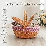 Wickerfield Vintage-Style Wicker Picnic Basket with Removable Liner view 8