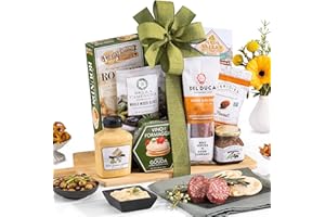 Wine Country Gift Baskets Gourmet Salami and Cheese with Bamboo Cutting Board for Family, Friends, Client Appreciation, Thank You for Women, Men, College, Appreciation, Birthday, Corporate, Get Well, Sympathy Care, Teacher and more