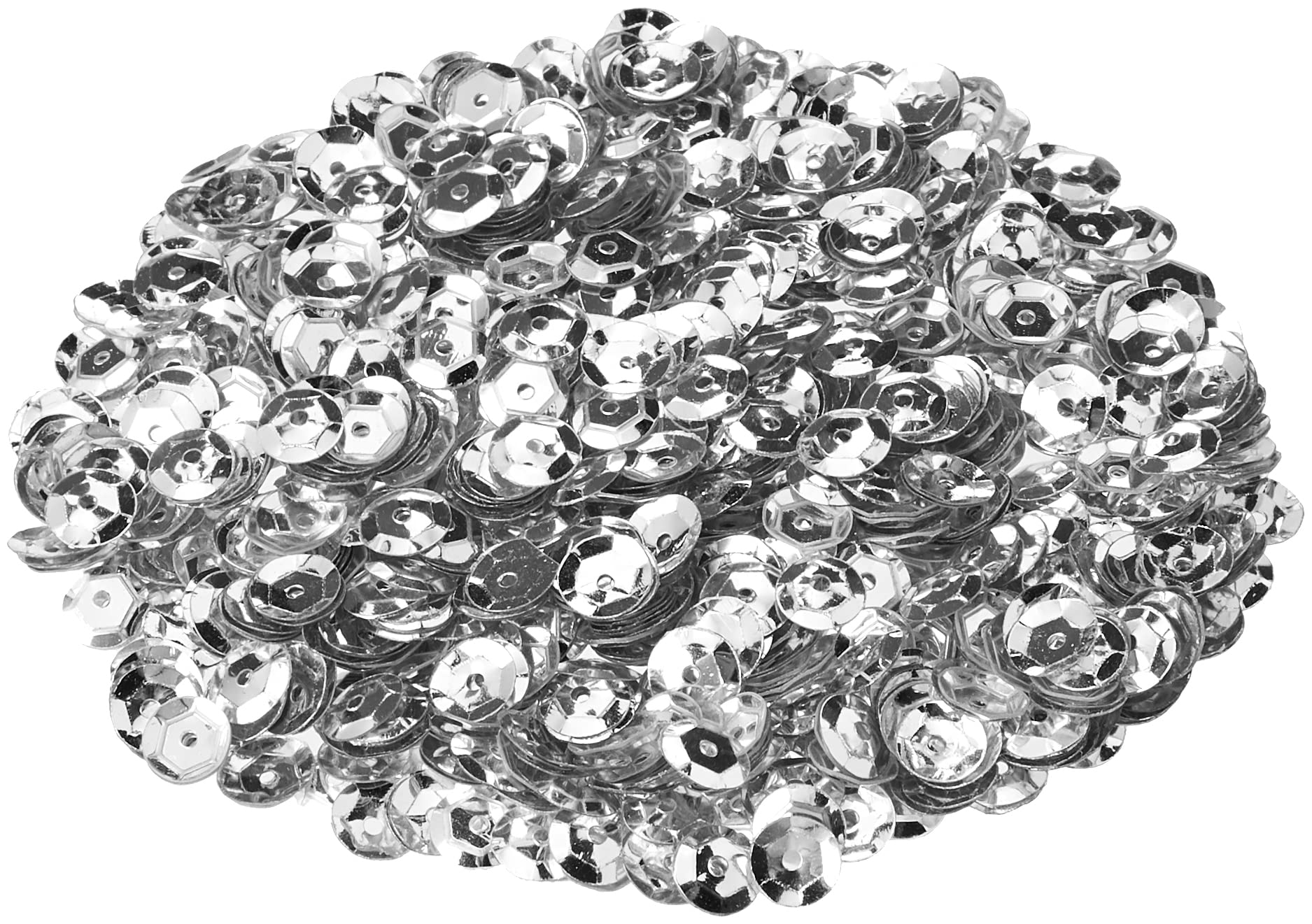 Efco 1026891 Sequins Round Cupped ø 6 mm 40 g / ~ 4.000 pcs. Silver