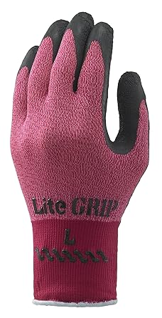 【クリックでお店のこの商品のページへ】ショーワグローブ 【軽作業用手袋】No.341 ライトグリップ レッド Lサイズ 10双