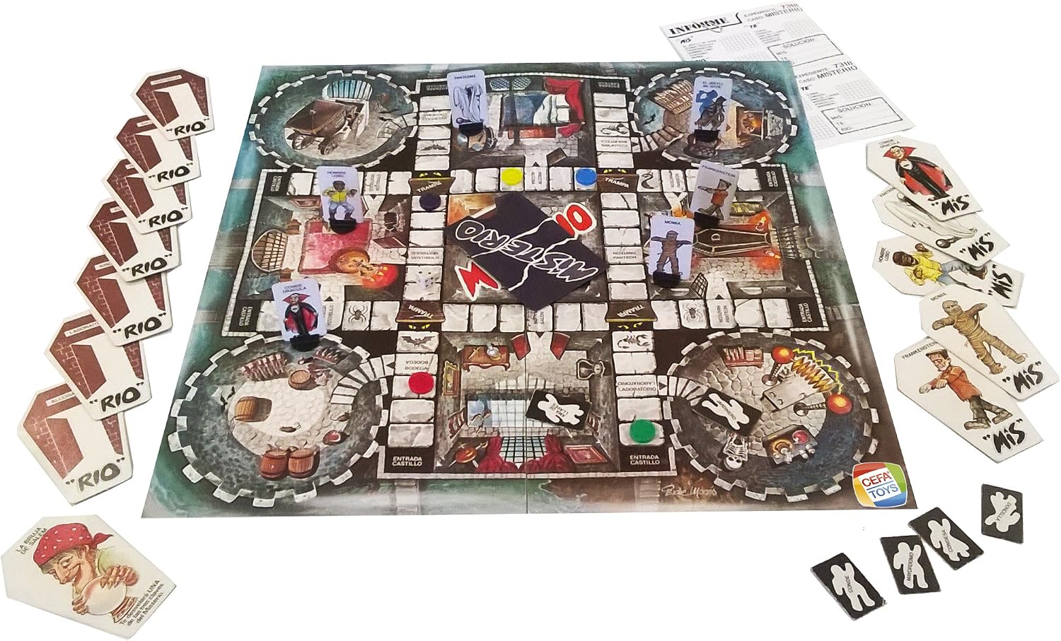 Cefa Toys Mystery Board Game (21815) - 6+ - 2-6 Players - 60 Min - Mystery Theme, Multicoloured, Sin talla - Image 4