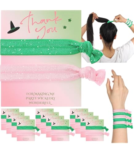 Silk Elastic Scrunchies Party Favors Janinka 24 Set Pink And  display picture 3