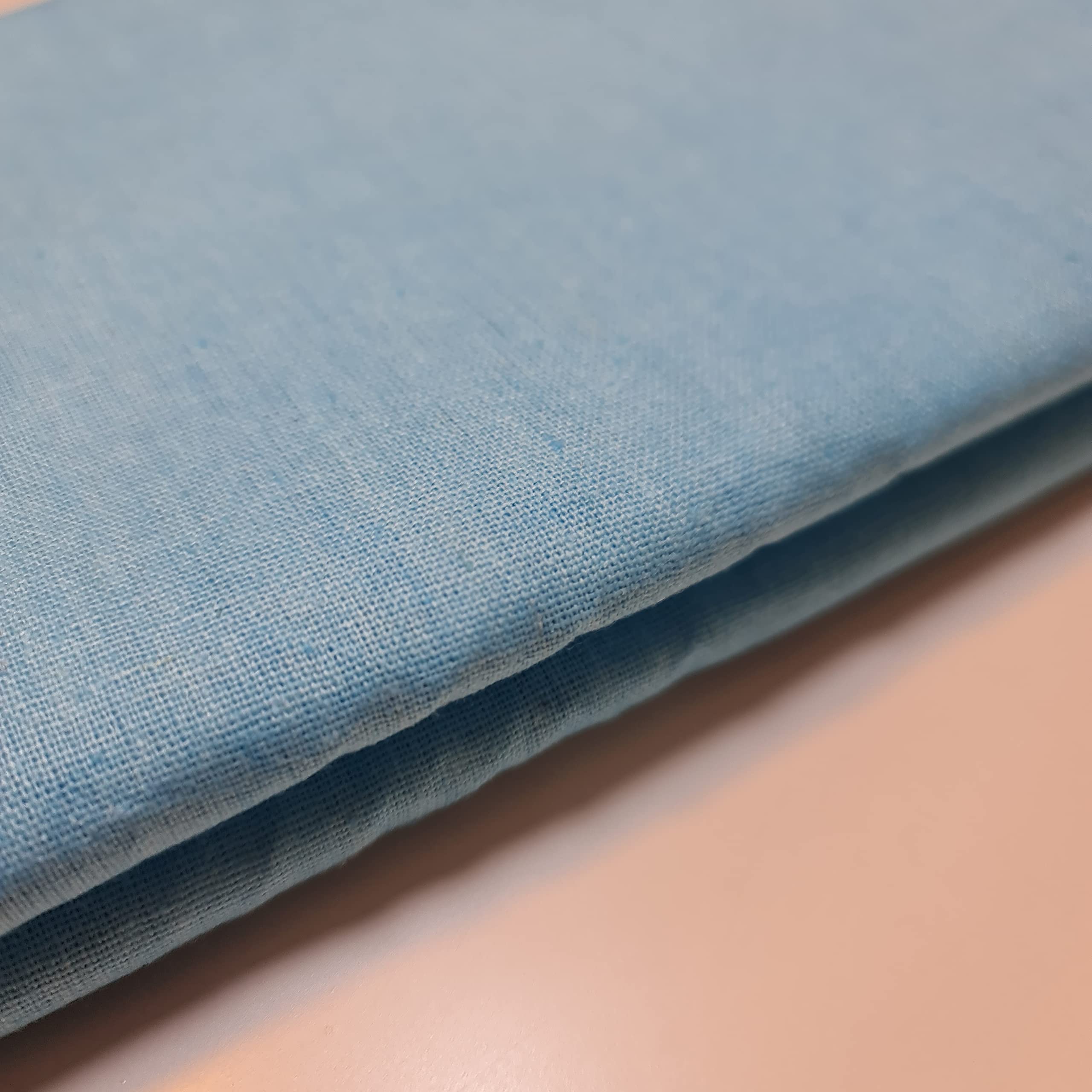 Cotton Calico Canvas Natural *New* 25 Color Craft Patchwork Fabric Material 58" (Ice Blue, 1 Meter)