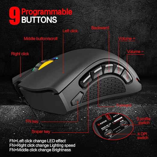 Amazon Co Jp Ironcat G7 ゲーミングマウス 有線 Rgb バックライト Dpi 人間工学 光学式 Pc ゲーミング マウス Mmo Moba Fps Rts用 パソコン 周辺機器