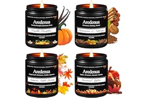 Fall Candles Set | Fall Scented Candles for Home - 4 Pack Soy Candles for Home Scented, Autumn Candle Gifts for Women Men - S