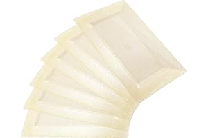 I00000 6 Pack Plastic Serving Trays, Gold Glitter Disposable Serving Trays, Gold Disposable Serving Platter for Food Party Se
