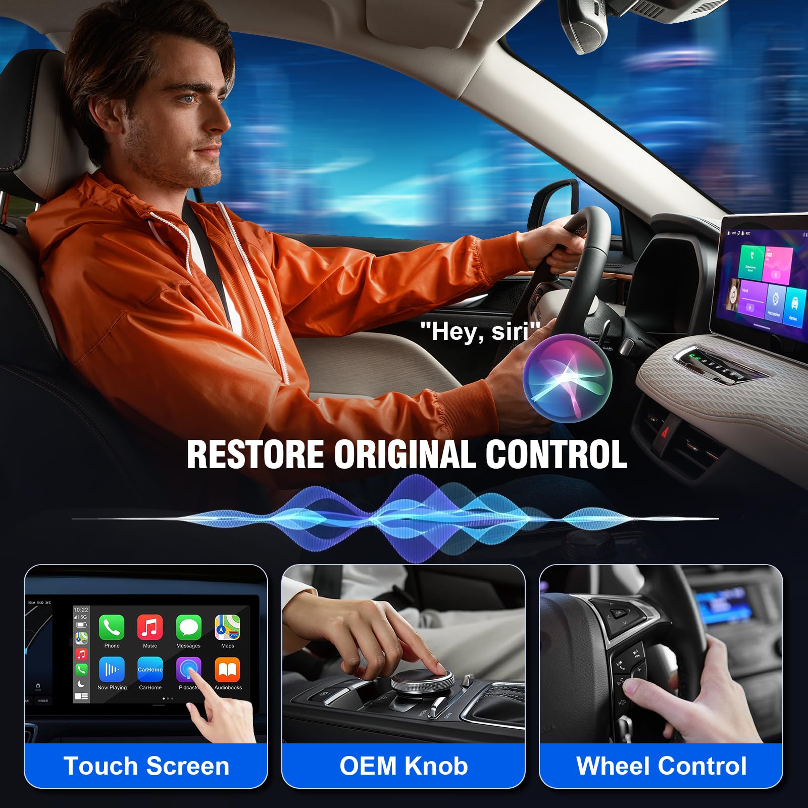 Wireless CarPlay Adapter, 2025 Upgraded Plug & Play Convert Wired to Wireless for iPhone, Low Latency Car Play Adapter Wired CarPlay to Wireless, Mini Car Play Dongle for iOS 10+(Black Gray)