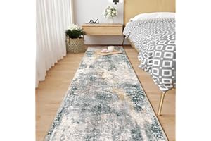 Morebes Washable Runner Rugs for Hallway 2x8 with Rubber Backing,Non Slip Modern Abstract Kitchen Runner Rugs Non Skid Soft Fluffy Low Pile Carpet Floor Runners for Bathroom Foyer Entryway