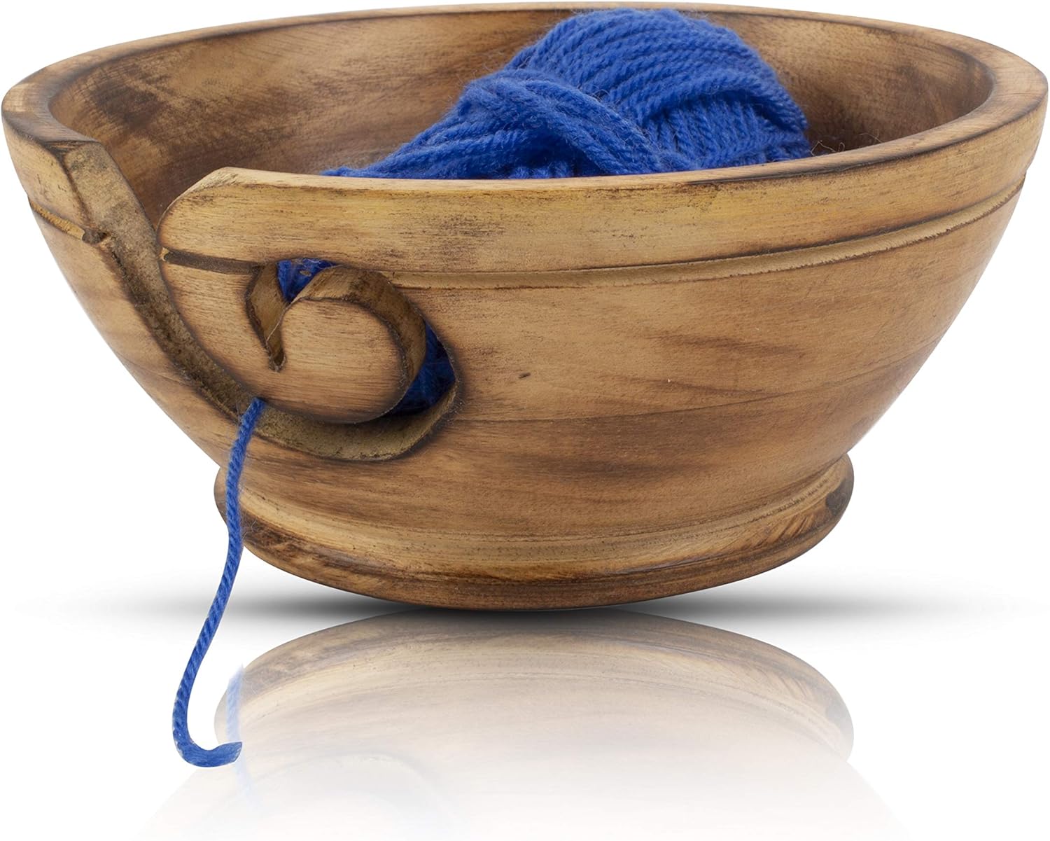 Handcrafted Wooden Yarn Knitting Crochet Bowl Holder for Skien Yarn
