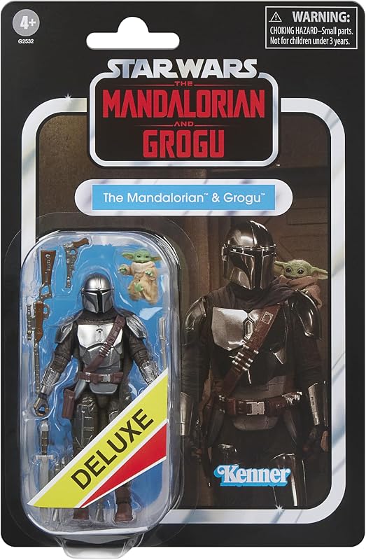 Hasbro The Vintage Collection, Il Mandaloriano e Grogu, action figure deluxe collezionabile ispirata al film The Mandalorian & Grogu, da 9,5 cm — foto 2 di 8