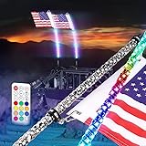 Wayup 2Pcs 4ft LED Whip Lights with Remote Control