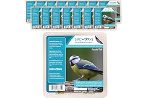 Heath Outdoor Products High Energy All Season No Mess Suet Cake Birders Pack, Food for Woodpeckers, Cardinals, Siskins, Sparrows, Finch's & Many More Wild Birds - 10oz, (Pack of 16)