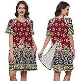 Liokoc Hospital Gowns for Women Open Back Tear Away Snap Post shoulder Dress Short Sleeve Soft Adaptive Clothing with Pockets