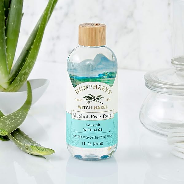 HUMPHREYS WITCH HAZEL NOURISHING TONER | WILD HARVESTED WITCH HAZEL & ALOE | ALCOHOL-FREE | NATURAL | HYDRATING | SOOTHING | 8 FL OZ