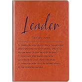 WHLBHG Leader Gift Leader Definition Gift Leader Appreciation Leather Journal Notebook Mentor Gift Leadership Writing Diary Notebook (Leader Definition)