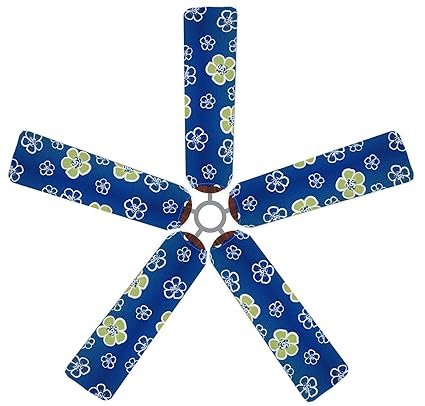 Fan Blade Designs Green Hibiscus Polyester Blend Ceiling Fan Blade