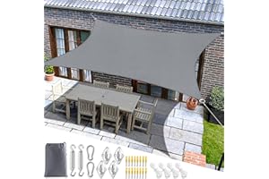 Mokani Sun Shade Sail for Garden, 10'x13' Rectangle Sunscreen Awning Canopy, Waterproof Shade Sails with Accessories, 95% UV 