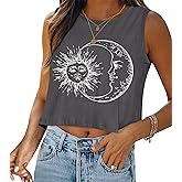 Crop Tops for Women Tank Summer Casual Sleeveless Loose Fit Basic Shirts