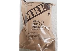 BINOA LoJo Surplus 2022 Genuine Military MRE Meals Ready to Eat with Inspection Date 2022 or Newer (Chicken Burrito Bowl)